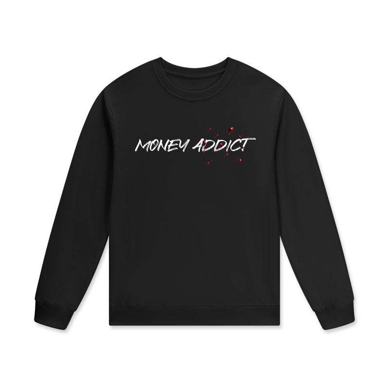 MoneyAddict Unisex Black Cotton Pullover